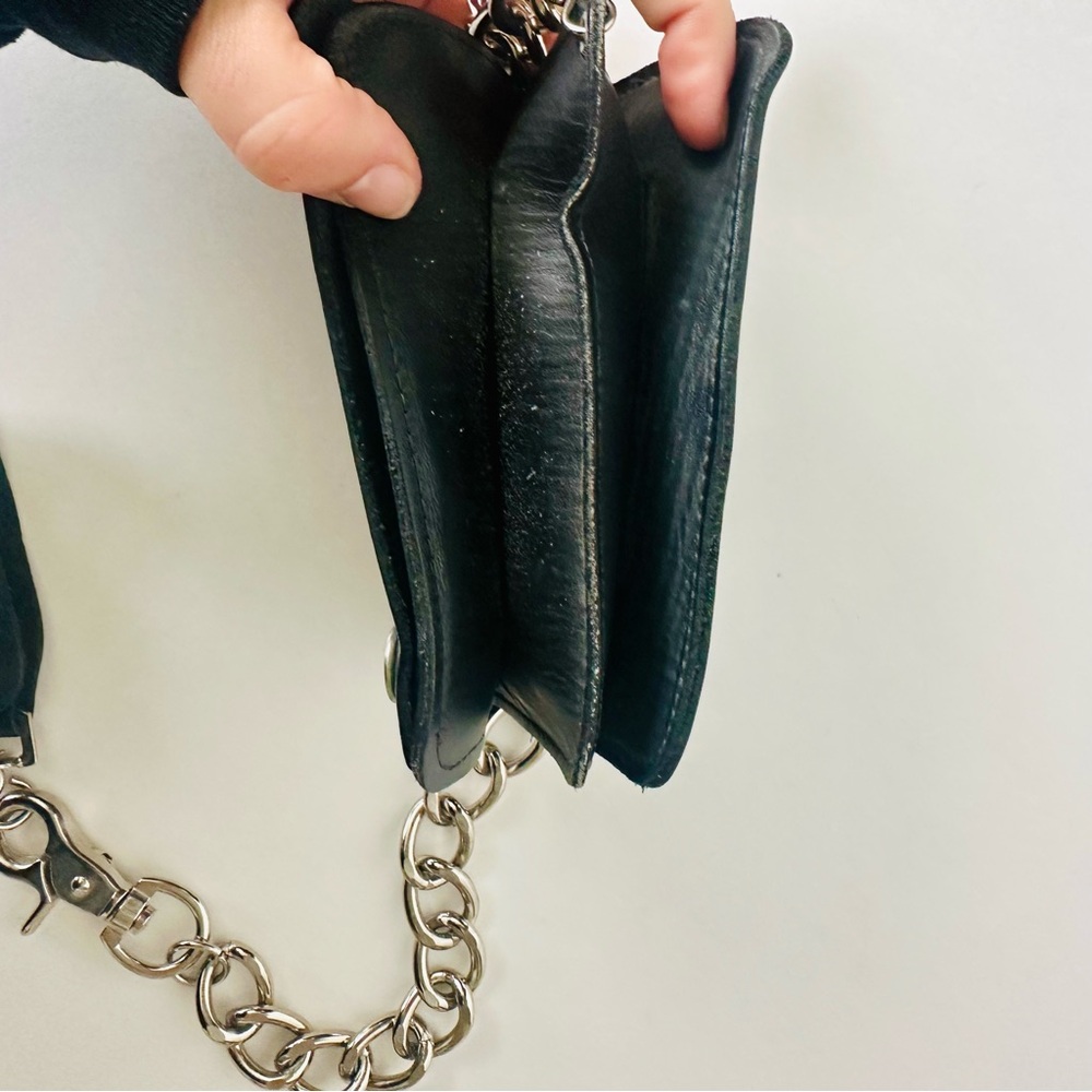 Genuine Leather Card & Key Holder w 20” Stainless Chain - Picture 3 of 6